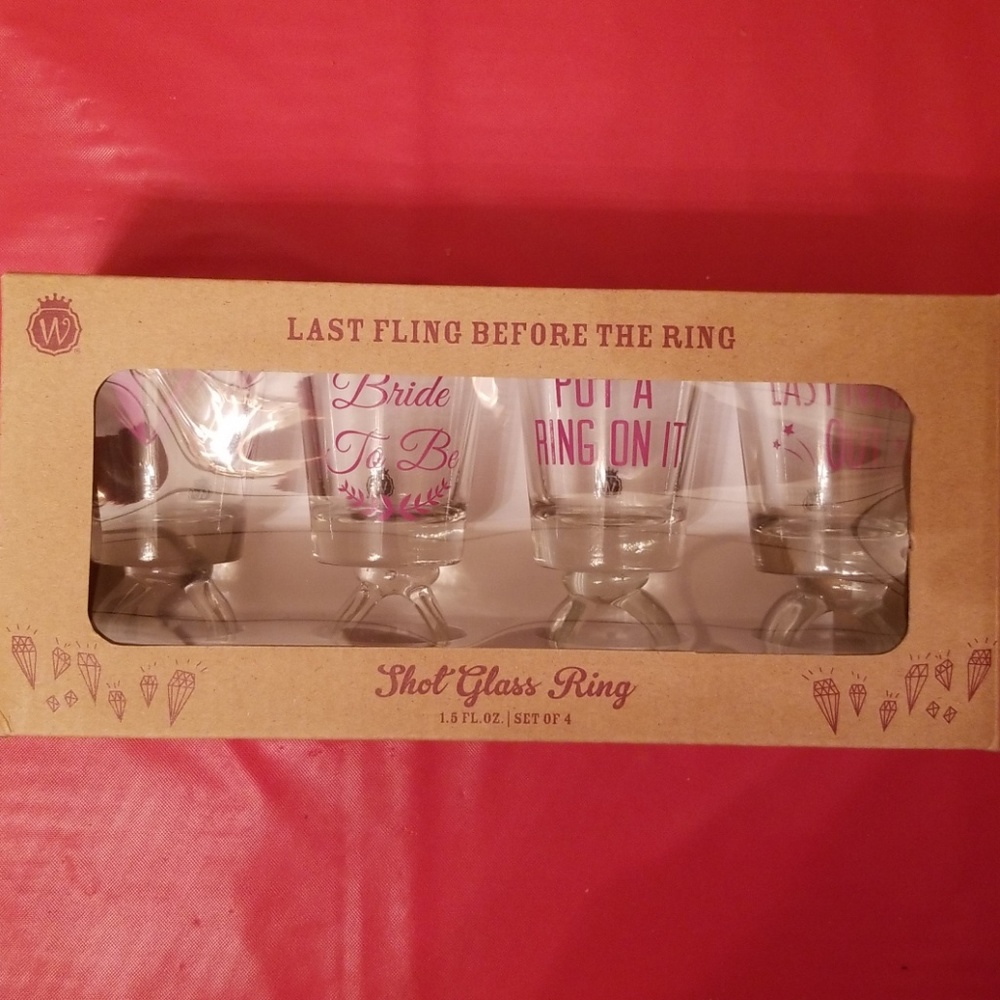 Shot Glass Rings (set of 4)